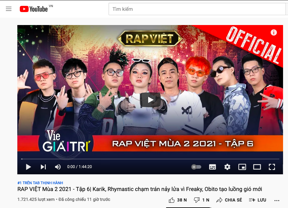 Chiếm đỉnh Top 1 YouTube Trending, ‘Rap Việt – Mùa 2’ khiến fan nguyện cày view đến tập cuối  - Ảnh 4